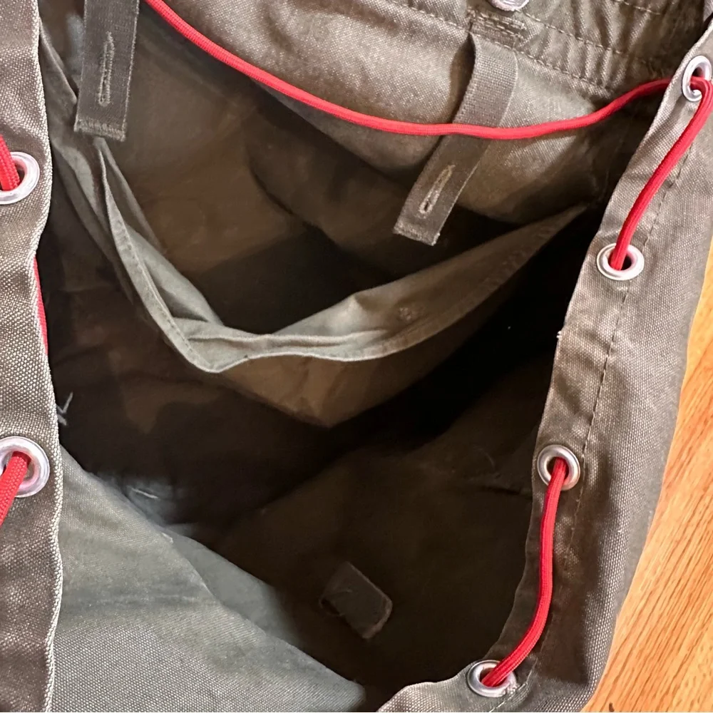 Deuter Augsburg Military Backpack, Leather + Canvas Vintage